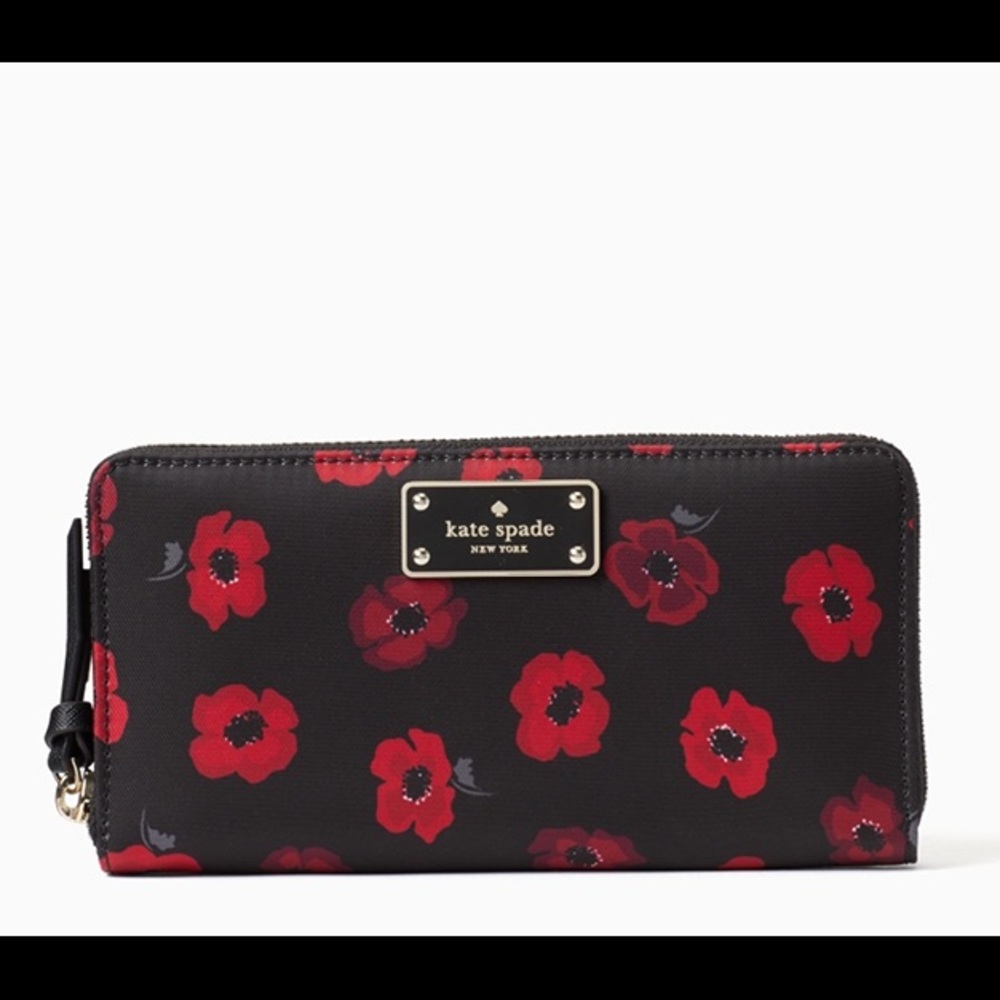 Kate Spade neda zip around wallet poppy floral - Picture 8 of 8